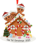 Personalized Gingerbread House Couple Ornament 2025 - Free Customization | Our First Christmas Together Keepsake