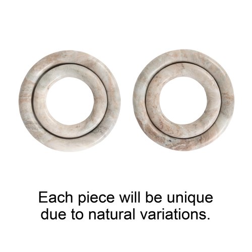 Creative Co-Op Brown Marble Trivets, Set of 2