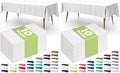 Pureegg Disposable Table Cloths - 20 Pack, 54 x 108 Inch, White Rectangle for Parties & Weddings