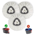 3 Pack Mop Replace Head, Refill Replacements Compatible for O Cedar Spin Mop, Only for 1-Tank System - Fluffy Microfiber Ocedar mops Head Replacements for Cleaning Floor