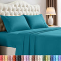 Utopia Bedding Queen Size Sheet Set - Soft, Breathable Microfiber, 4-Piece in Denim Blue | Oeko Tex Certified