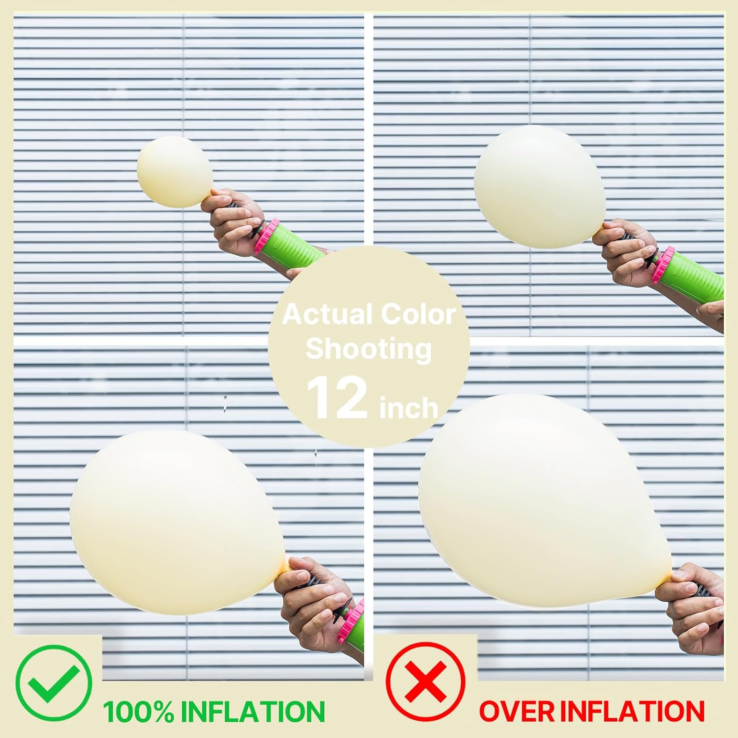 PartyWoo Pastel Yellow Balloons - 120pcs Assorted Sizes for Baby Showers & Birthday Decor | Light Yellow Arch Kit