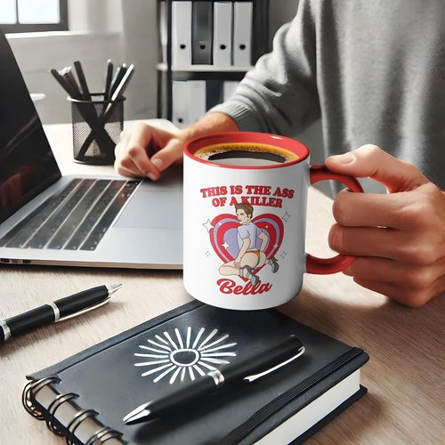 XKZGSZB This is the Ass of a Killer Bella, Funny Humorous Office Coffee Mug Tea Cup, Movie fans Vampire Romance Fan Mug, Gifts for Men Women Friend Bestie Coworker Boss, Funny Sexy Gifts