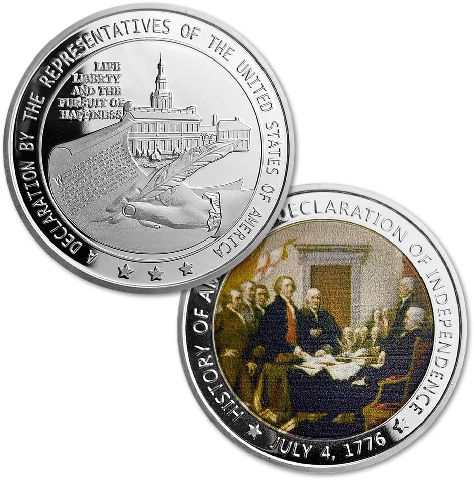 US Military Challenge Coin - 1776 Declaration of Independence Commemorative Edition