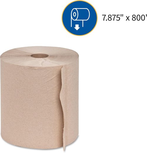 Genuine Joe Embossed Hardwound Roll Towels - Pack of 6 | Durable & Absorbent Design