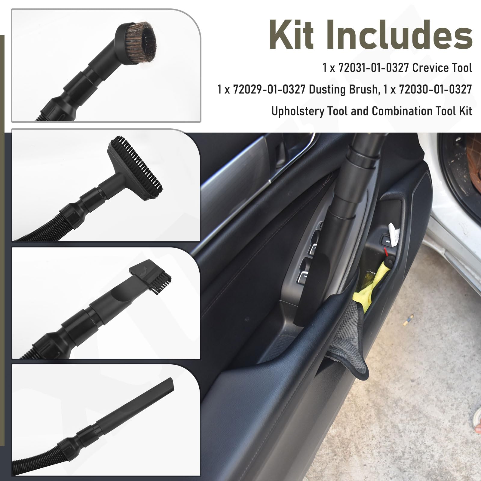 XINKE 72031-01-0327 Crevice Tool & 72029-01-0327 Dust Brush & 72030-01-0327 Upholstery Tool and Nozzle Combination Tool Kit for Or-ECK BB870 BB850 BB870AD BB880 Vacuum Cle-aner and 72046-06-0327 Hose