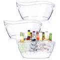 Ice Bucket-3 pcs Acrylic Beverage Tub,Champagne Bucket for Parties, Mimosa Bar Supplies for Beer, Sparkling, Wine, Cocktails