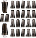 Chengu 24 Pieces Liquor Bottle Covers Pour Spout Covers Bar Toppers for Bottles Universal Pour Dispenser Dust Translucent Silicone Rubber Spout Caps for Bar Home Kitchen Tools Supplies (Black)