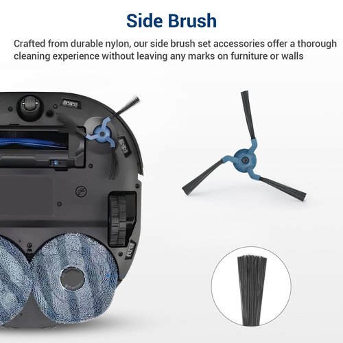 Bluearks 28 Pack Compatible with Eufy X10 Pro Omni Accessories Kit,2 Main Brush 6 Hepa Filters 6 Side Brushes 6 Mops 6 Vacuum Bags,X10 Pro Omni Replacement Parts Semi-Annual Replacement Kits