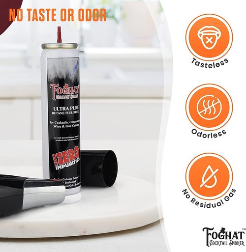 Foghat Culinary Butane Fuel Refill - 60ml Ultra Refined Butane for Kitchen Torches | Food Grade