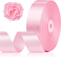 1-1/2 Inch 100 Yards Pink Satin Ribbon, Solid Fabric Ribbon Roll for Flower Bouquet, Gift Wrapping, Roses Making, Handmade Crafts