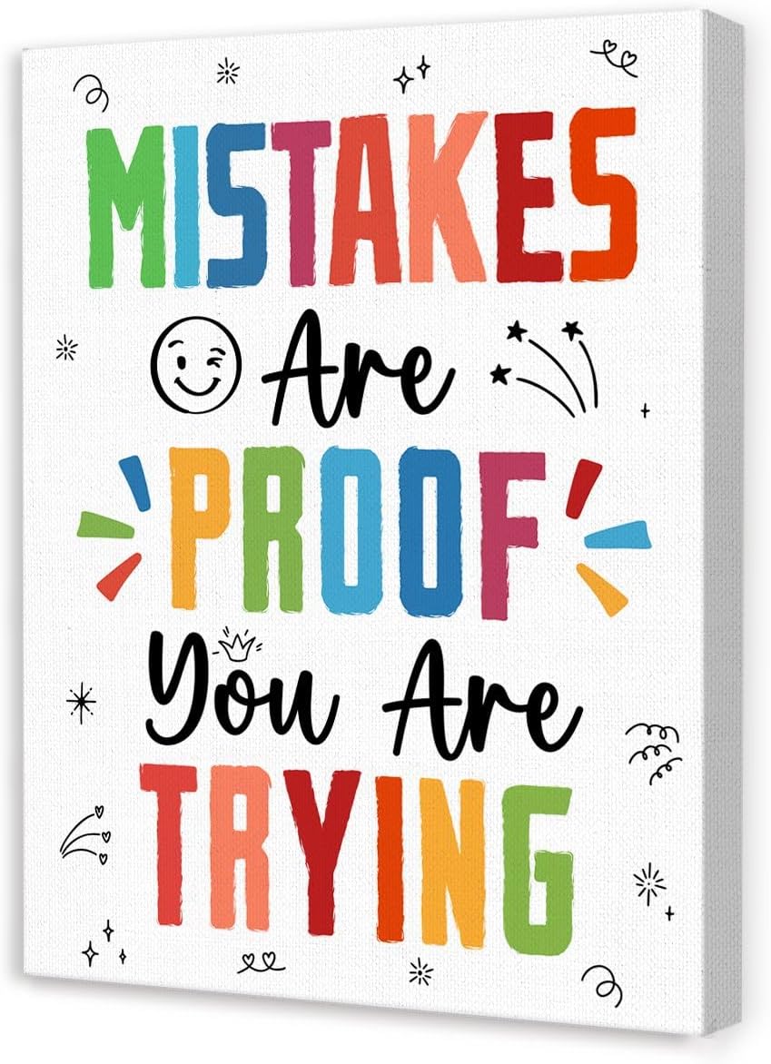 Regine Switzerland Motivational Canvas Wall Art - Inspirational Mental Health Decor for Classroom & Office