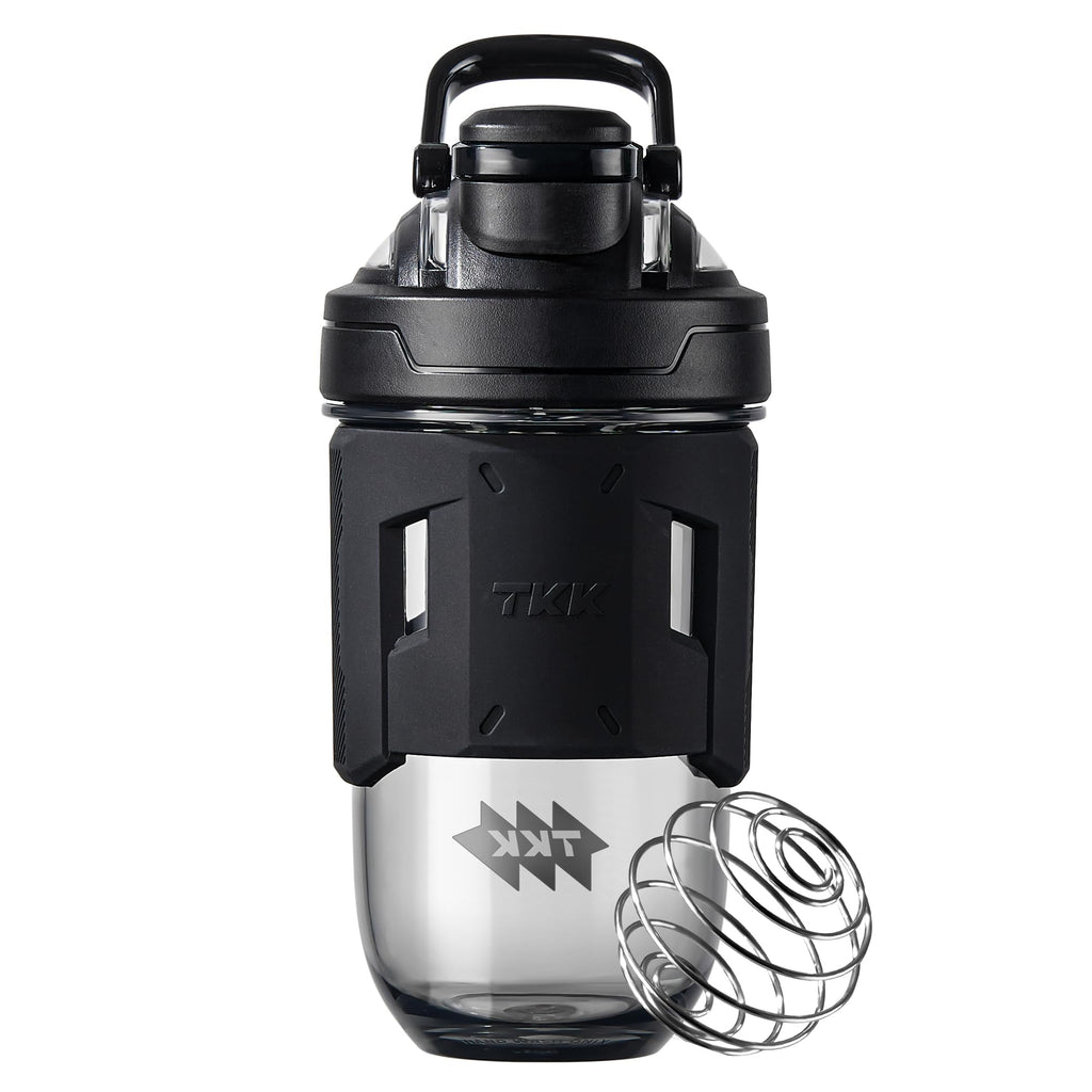 TKK Blender Shaker Bottle 24 Ounce With Blending Ball Plastic Protein Shaker Bottle for Pre & Post workout Protein Drink Shaker Cup USA Tritan BPA Free