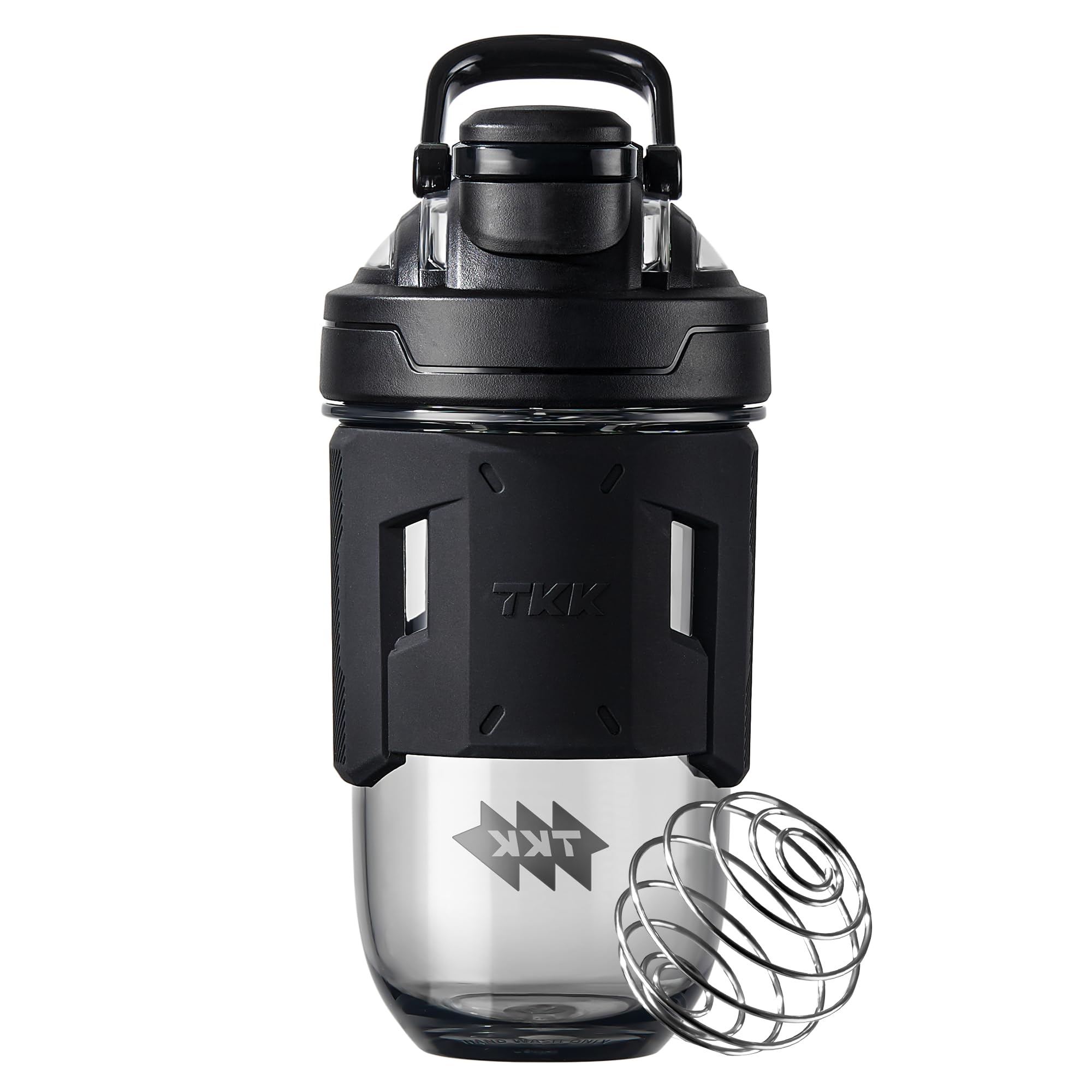 TKK Blender Shaker Bottle 24 Ounce With Blending Ball Plastic Protein Shaker Bottle for Pre & Post workout Protein Drink Shaker Cup USA Tritan BPA Free