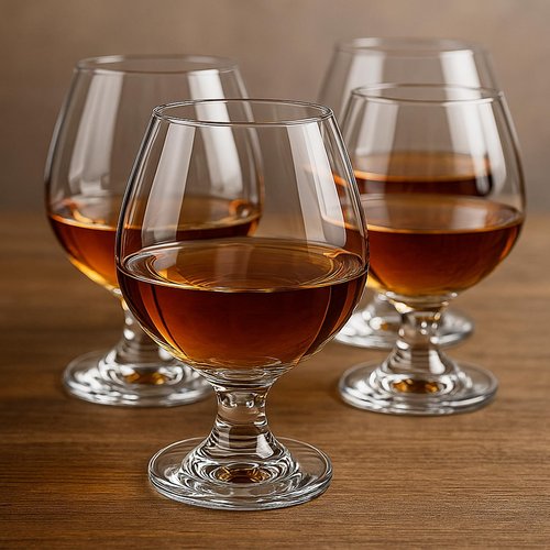 Almagic Brandy Snifter Glasses Set of 4-11 oz / 330 ml Cognac Glasses Set, Pure Clear Short Stem Wine Glass Set for Brandy & Whiskey, Dishwasher Safe, Gifts for Men