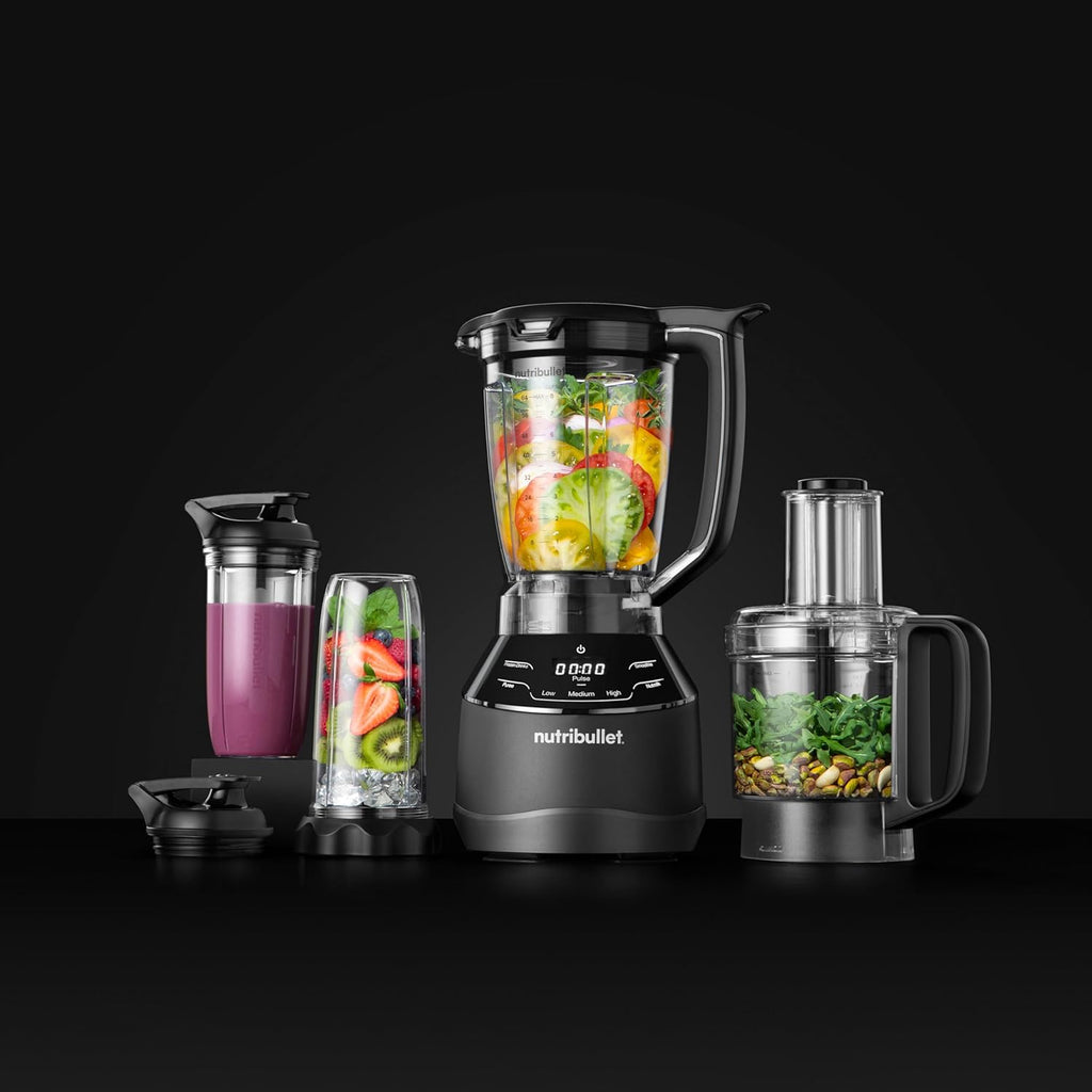 Nutribullet Triple Prep System - Versatile Kitchen Blender with 3 Containers | Black