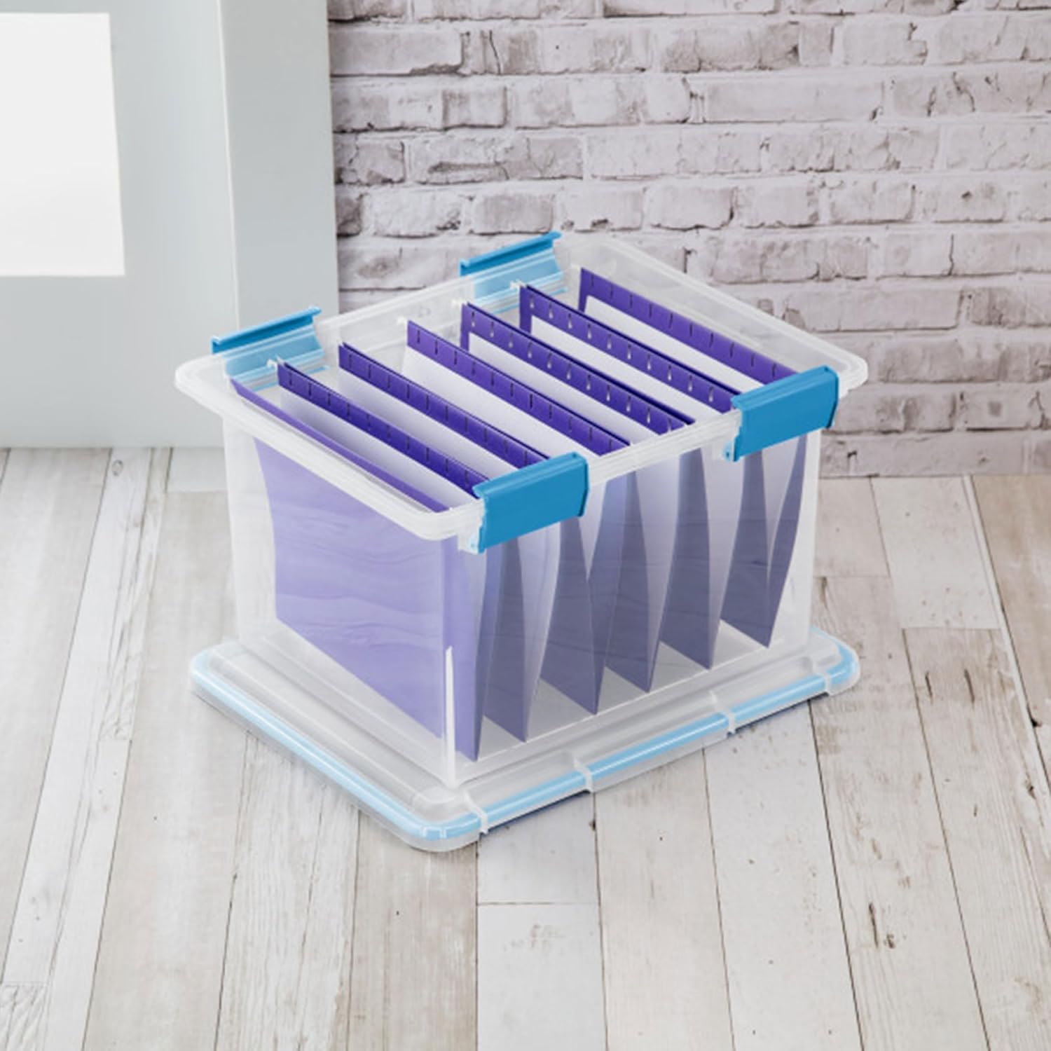 Sterilite 32 Quart Gasket Box - Weather-Resistant Storage Bins with Latching Lids | 4-Pack Heavy-Duty Organizers