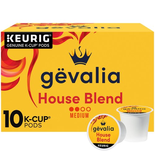Gevalia House Blend Medium Roast K-Cup Coffee Pods, 10 ct Box