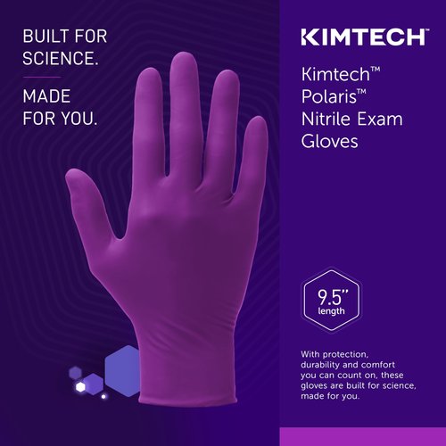 Kimtech™ Polaris™ Nitrile Exam Gloves (62774), 5.9 Mil, Ambidextrous, 9.5”, XL, 90 Nitrile Gloves/Box
