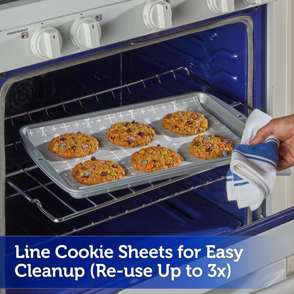 Reynolds Kitchens Baking Parchment Paper Sheets - Oven-Safe, Reusable, 12x16 in, 22 Count (Pack of 2)