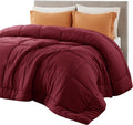 Bedsure Comforter Duvet Insert - All-Season Quilted Down Alternative Bedding, Full Size 86 x 82 Inches, Red