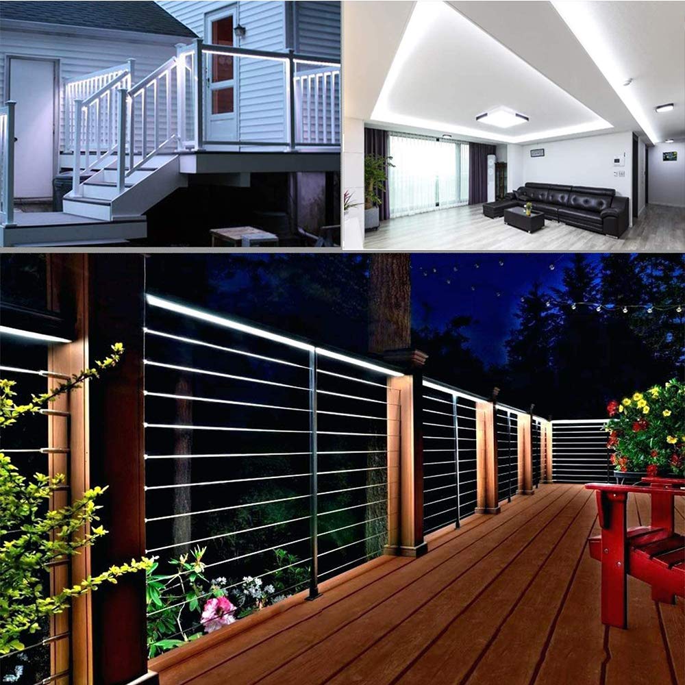 Toodour Rope Lights Outdoor, 100ft 720 LED Rope Light with 8 Lighting Mode, Connectable, Timer, Indoor Outdoor Clear Tube Decorative Lighting for Garden Patio Bedroom Party Yard Decor - White