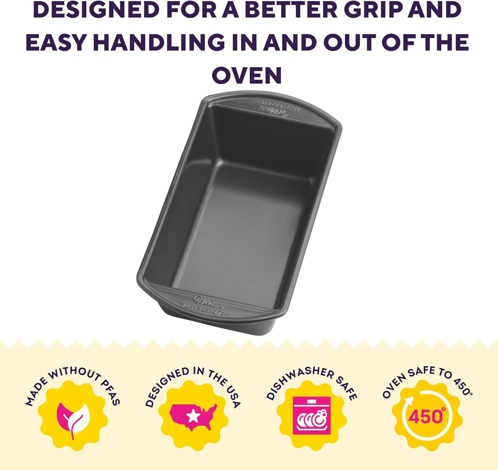 Wilton Gold Non-Stick Loaf Pan - Perfect for Breads & Pound Cakes - Even Heat Distribution | 9.25 x 5.25 x 2.75 Inch