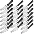 40 Pcs Pizza Spatula Pie Server Stainless Steel Cake Serving Spatula Non Slip Easy to Grip Baking Triangular Spade Plastic Handle Shovel for Desserts Pizza Pie Cake Biscuit