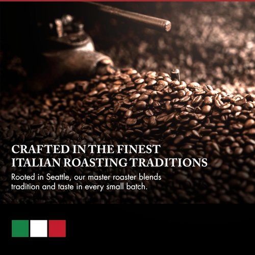 Caffe D’arte Meaning of Life Ground Coffee – Medium‑Dark Roast, Well‑Balanced Flavor, Roasted in Seattle, Ideal for Drip Brewing, 5 lb