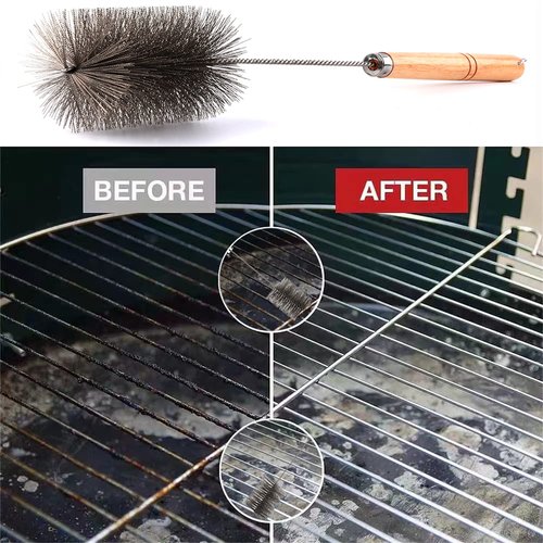 15-inch Tent Wood Burning Stove Pipe Cleaning Brush with Stainless Steel Bristles, and Chimney Cleaning Wire Brush | for All Kinds of Pipe Cleaning. (2.5IN)