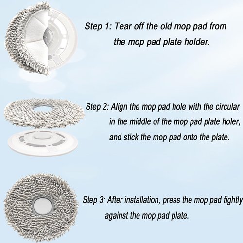 Mop Pad Holder for Ecovacs Deebot T20 Omni, T20 PRO Vacuum Cleaner, for Deebot T20 Mop Pad Plate Accessories and Mop Pad Replacement Part, Not for T30