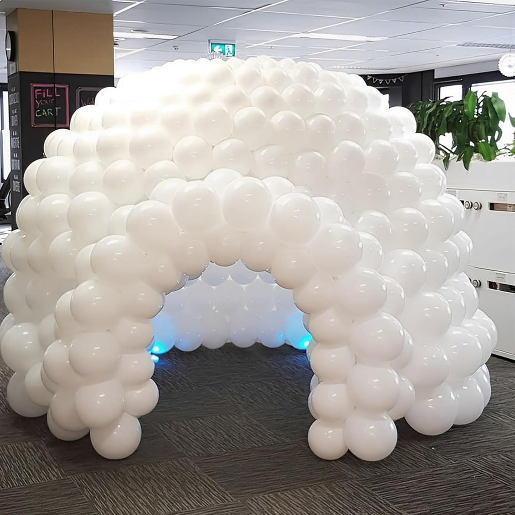 Voircoloria 110pcs Matte White Balloons - 12 Inch Latex Party Balloons for Weddings & Celebrations