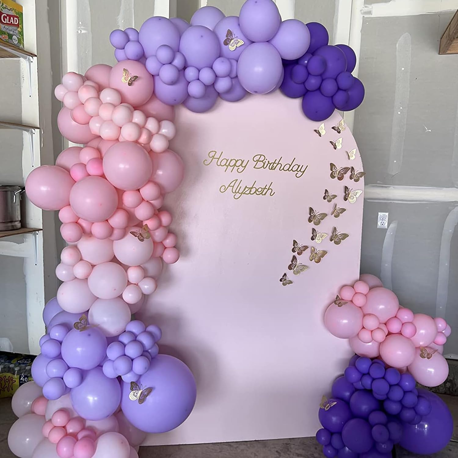 Togvu 12-Inch Metallic Purple & Pink Balloons - 60 Pack Confetti Latex for Birthday & Baby Shower Decor