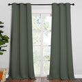 NICETOWN Room Darkening Curtain Panels - Energy-Efficient Toddler Boy Drapes | Dark Mallard, 42" W x 90" L, 2 Panels