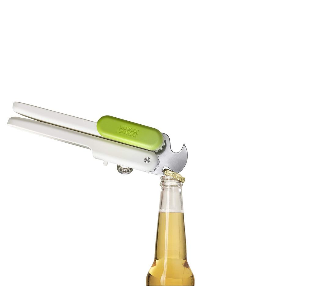 Joseph Joseph Pivot Multifunction Can and bottle Opener, Easy to Use, White