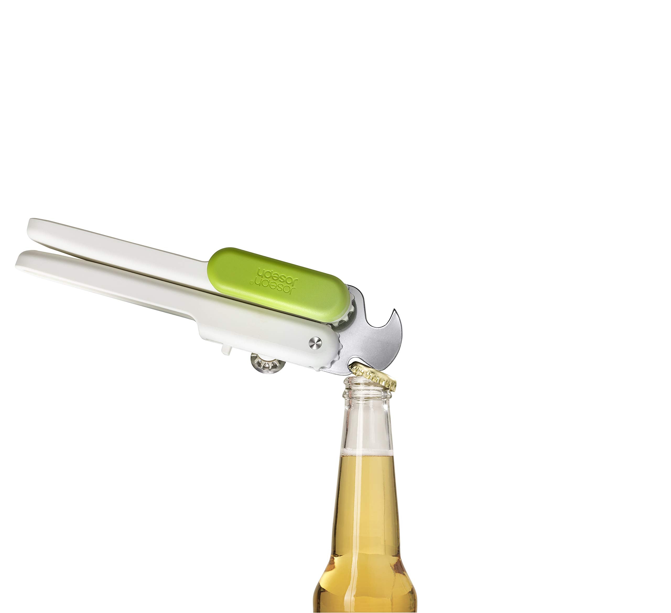 Joseph Joseph Pivot Multifunction Can and bottle Opener, Easy to Use, White