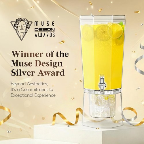 Lifewit 1 Gallon Drink Dispenser for Parties 3 Pcs, 4L Plastic Beverage Container with Stand for Juice/Tea/Soda & Lemonade, Clear Water Pitcher with Spigot for Mimosa Bar Hosting 39 x 16 cm/15x6"