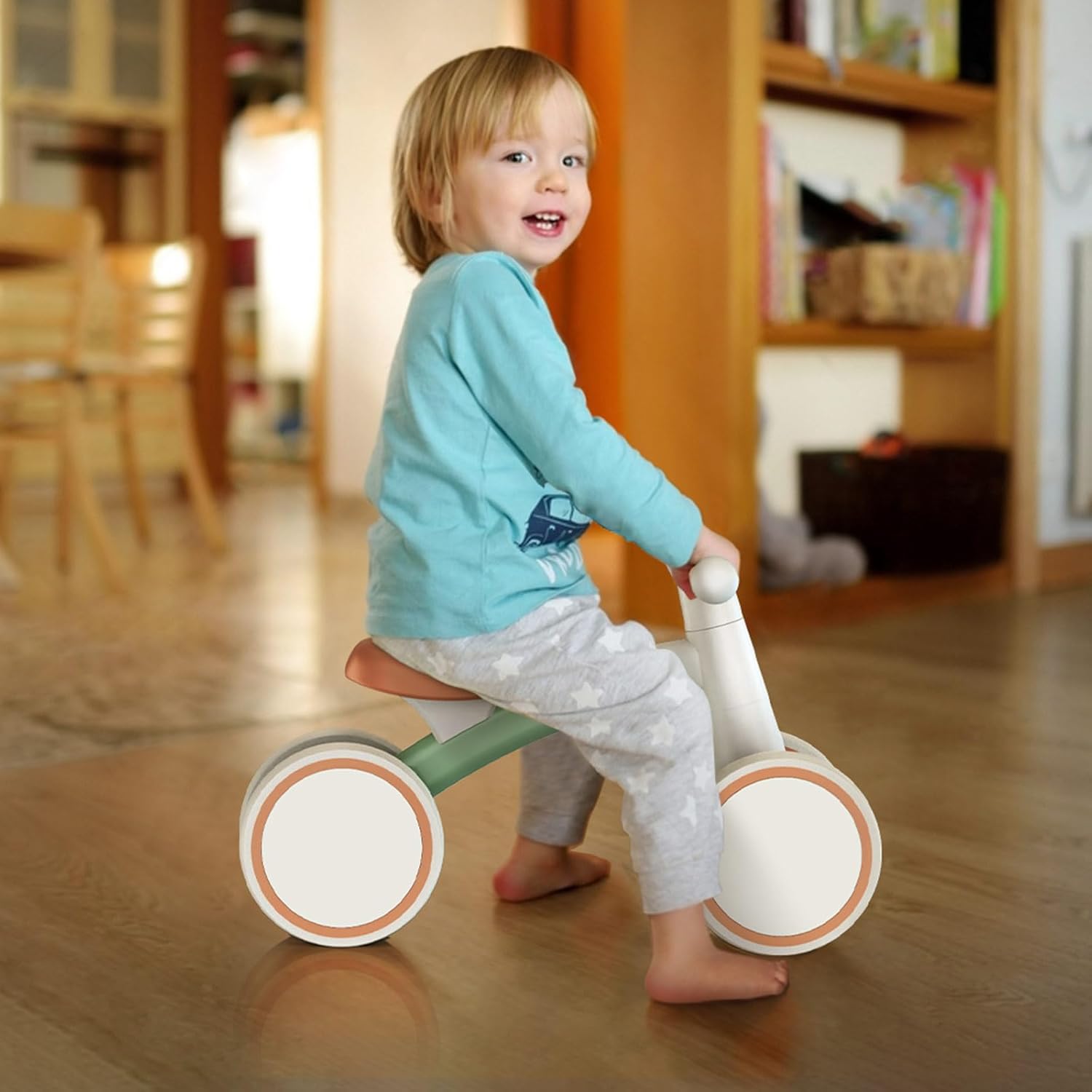 SEREED Baby Balance Bike - 4-Wheel Toddler Bike for 1 Year Olds | Perfect First Birthday Gift