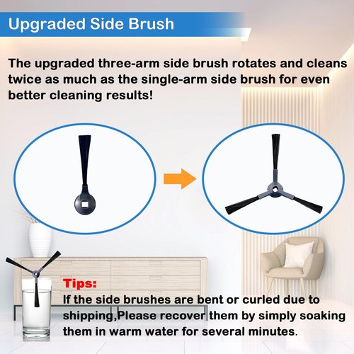 Replacement Parts for Shark AI AV2501S AV2501AE AV2511AE RV2502AE AV2510AOUS RV2520AOUS RV2610WA RV2610WD Accessories Kit with Main Brush, Side Brush, Filters, Primary Filter, Foam Filter and Brush