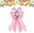 Estivaux Large Spring Flowers Wreath Bows - Pink Burlap Butterfly Design for Weddings & Parties