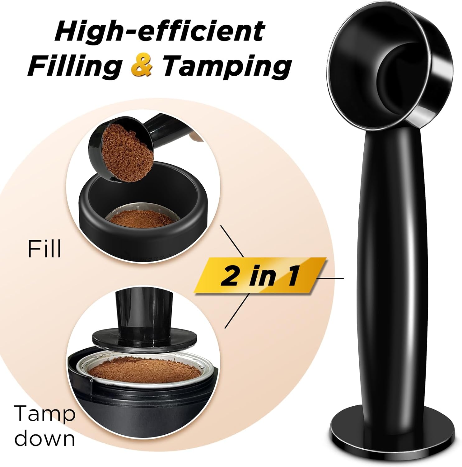 CAPMESSO Reusable Vertuoline Pod Refill Kit - 50 Aluminum Lids with Fill & Press Brush | Eco-Friendly Solution