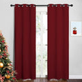 NICETOWN Burgundy Blackout Curtains - Thermal Insulated Draperies for Christmas | 34 x 84-Inch Pair