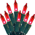 HISHINY Christmas Lights - 100 Count Red String Lights for Indoor/Outdoor Decor | UL Certified, 21 Feet