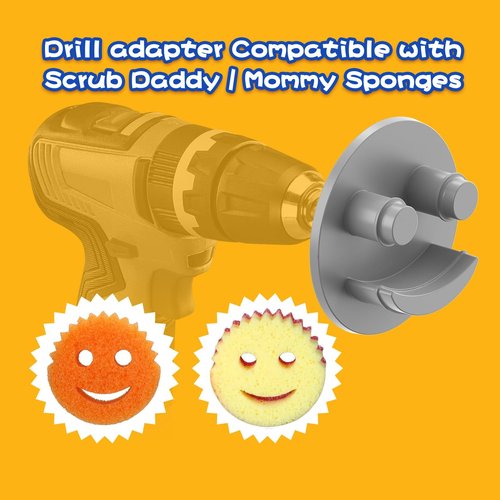 FORHOGAR Adapter Compatible with Scrub Daddy/Mommy Sponges for Drill, Drill Brush Accessorise for Grout, Floor, Tub, Shower, Tile, Bathroom and Kitchen Surface