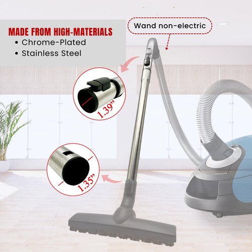 For Miele Vacuum Attachments Accessories 1-3/8'' Inner Diameter Compatible with Miele C1 C2 C3 Vacuum Cleaners -Household Cleaning Attachment Kit (Non-Electric Extension Wand)