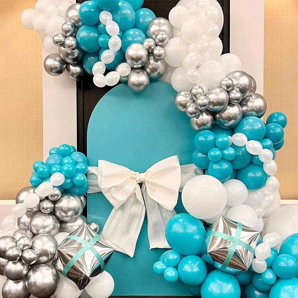 Voircoloria Teal Balloon Garland Kit - 90-Pack of 5-18 Inch Balloons for Weddings, Graduations & Parties