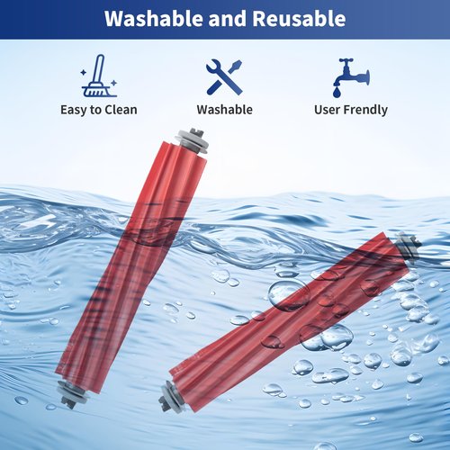 Roller Brush Replacement for Roborock Q7,Q7+,Q7 Max,Q7 Max+,S7 Series,QV 35A/35S, Q Revo,Qrevo S/MaxV/Pro/Plus Robotic Vacuum,Accessories inclue 4 Rubber Main Roller Brush
