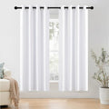 NICETOWN 100% Blackout Window Curtain Panels - Thermal Insulated Drapes, 78" Length, Snow White, Set of 2