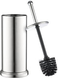 Home-it Toilet Bowl Brush Set - Chrome Tall Cleaner with Lid for a Spotless Bathroom Scrubbing