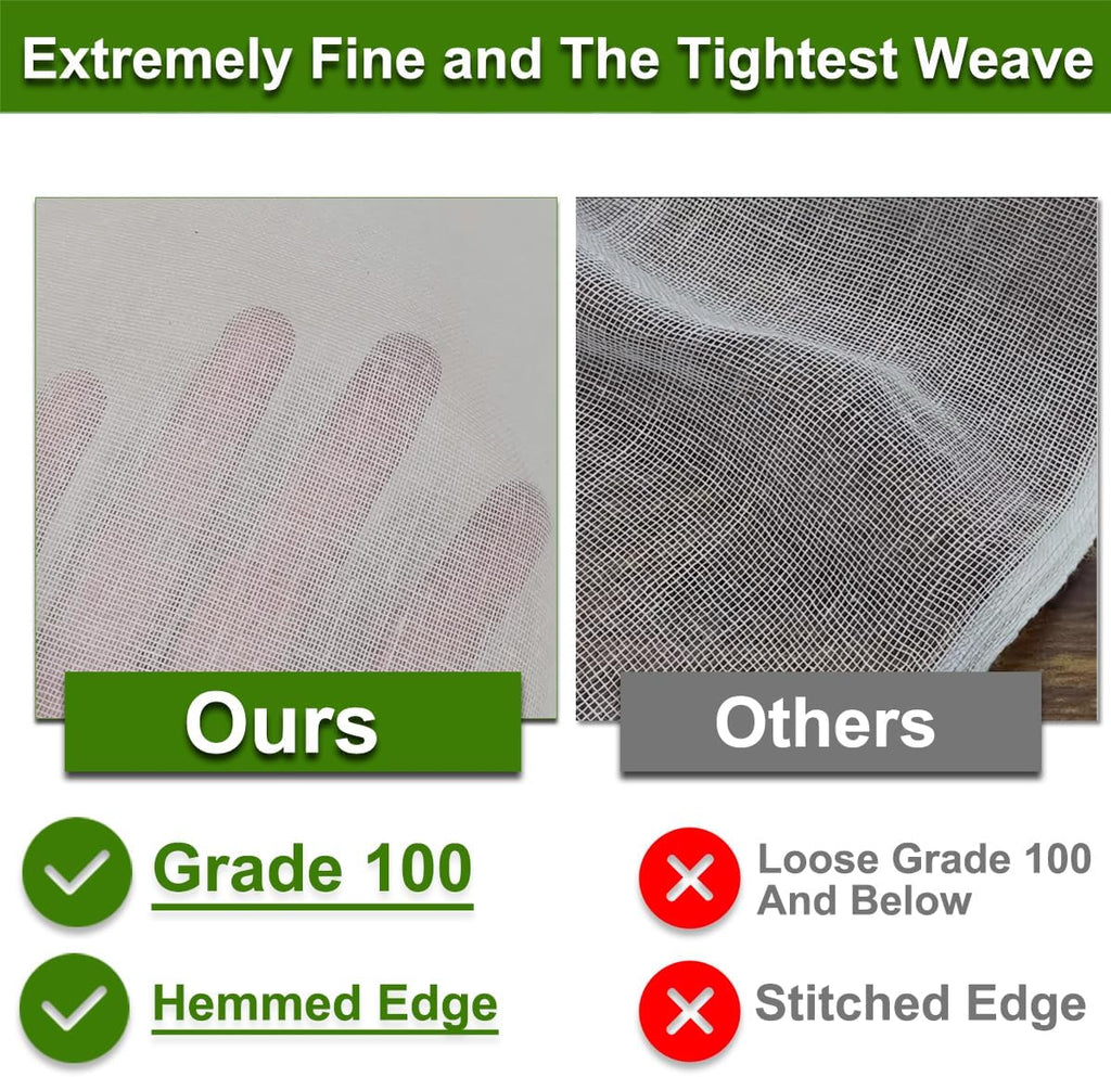 Ultra-Dense Cheesecloth by [Brand Name] - 100% Unbleached Cotton, 20x20 Inch, Perfect for Straining & Cooking